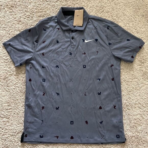 Nike Golf Polo Mens Dri-FIT Tour Icon All Over Print - Picture 8 of 12